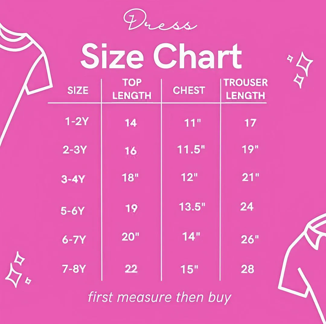 2 Pcs Girl's  printed set